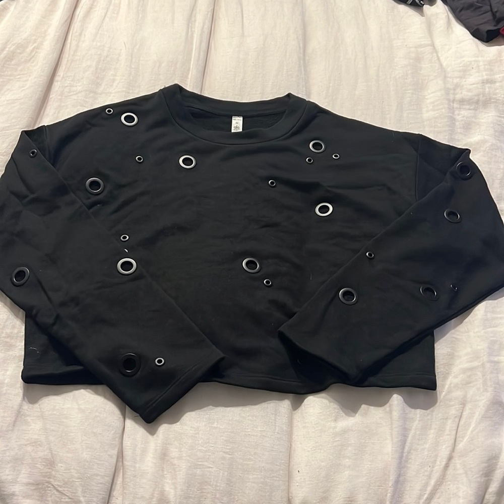 Alo Cropped Candace Sweatshirt, size M